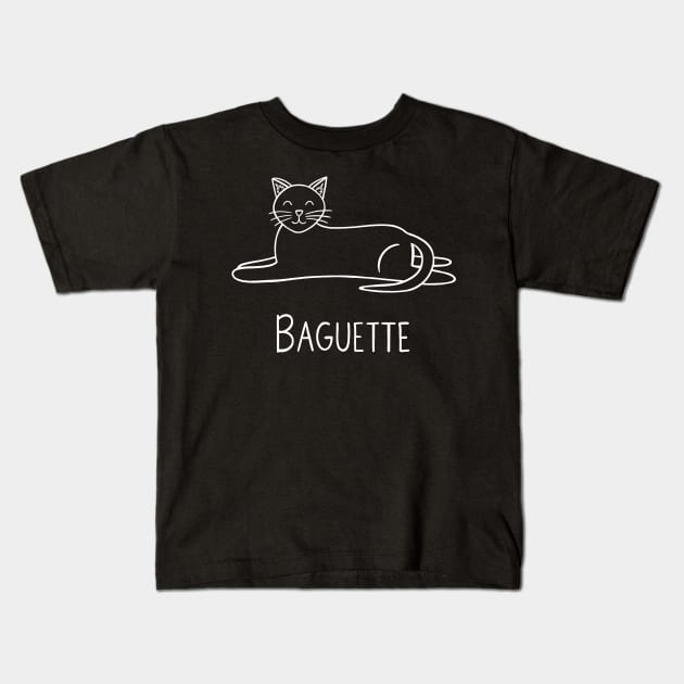 Baguette (white) Kids T-Shirt by carolinewillustration